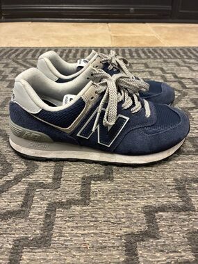 New Balance Navy & Gray 574 running shoe